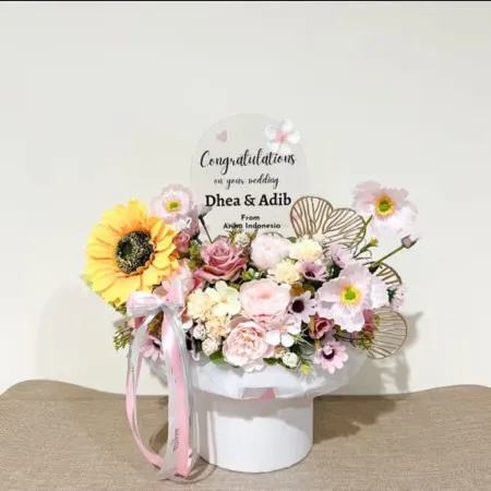 Bloom Box Akrilik Ucapan Wedding Panyileukan