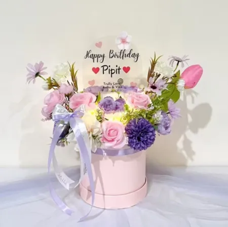Bloom Box Akrilik Ucapan Ulang Tahun Panyileukan